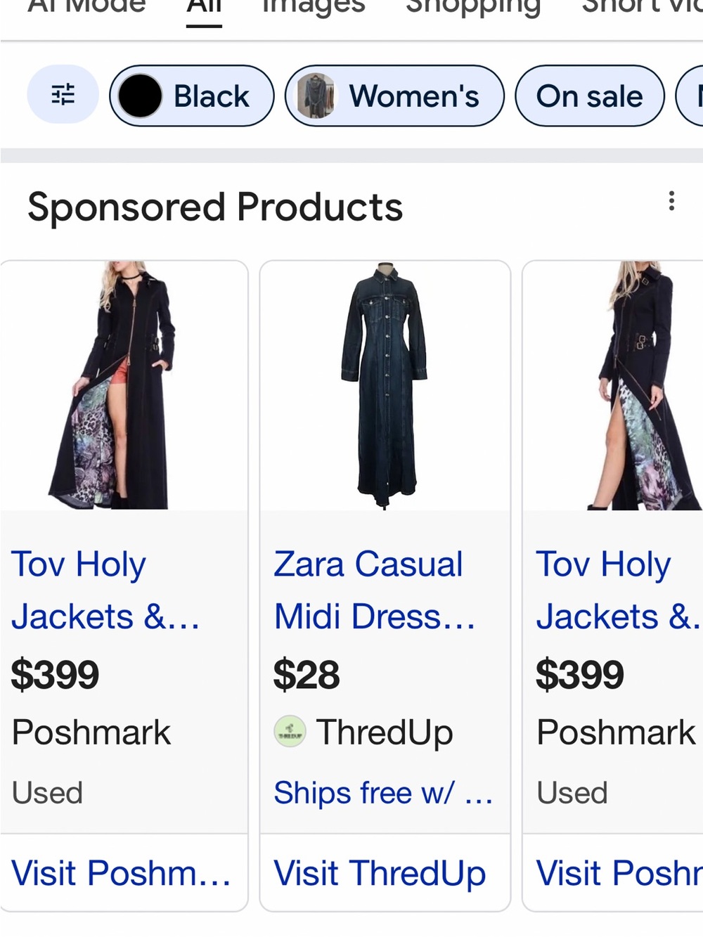 TOV Holy Black Trench Coat with Floral Printed Lining